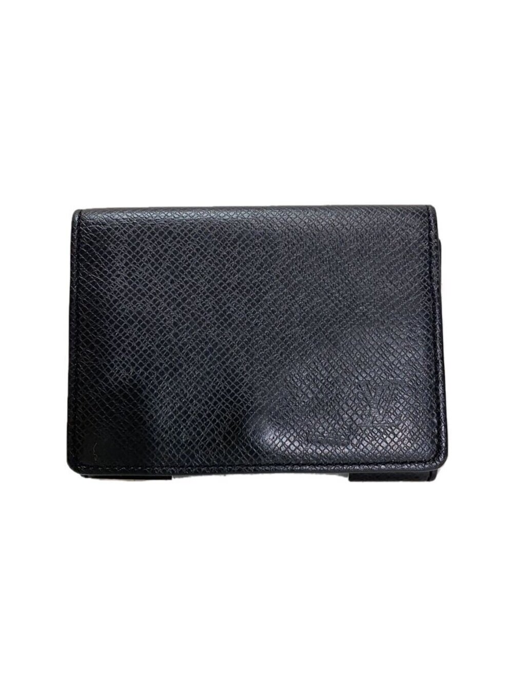 LOUIS VUITTON Envelope Wallet Carte de Visite NM Taiga Black Cowhide Black